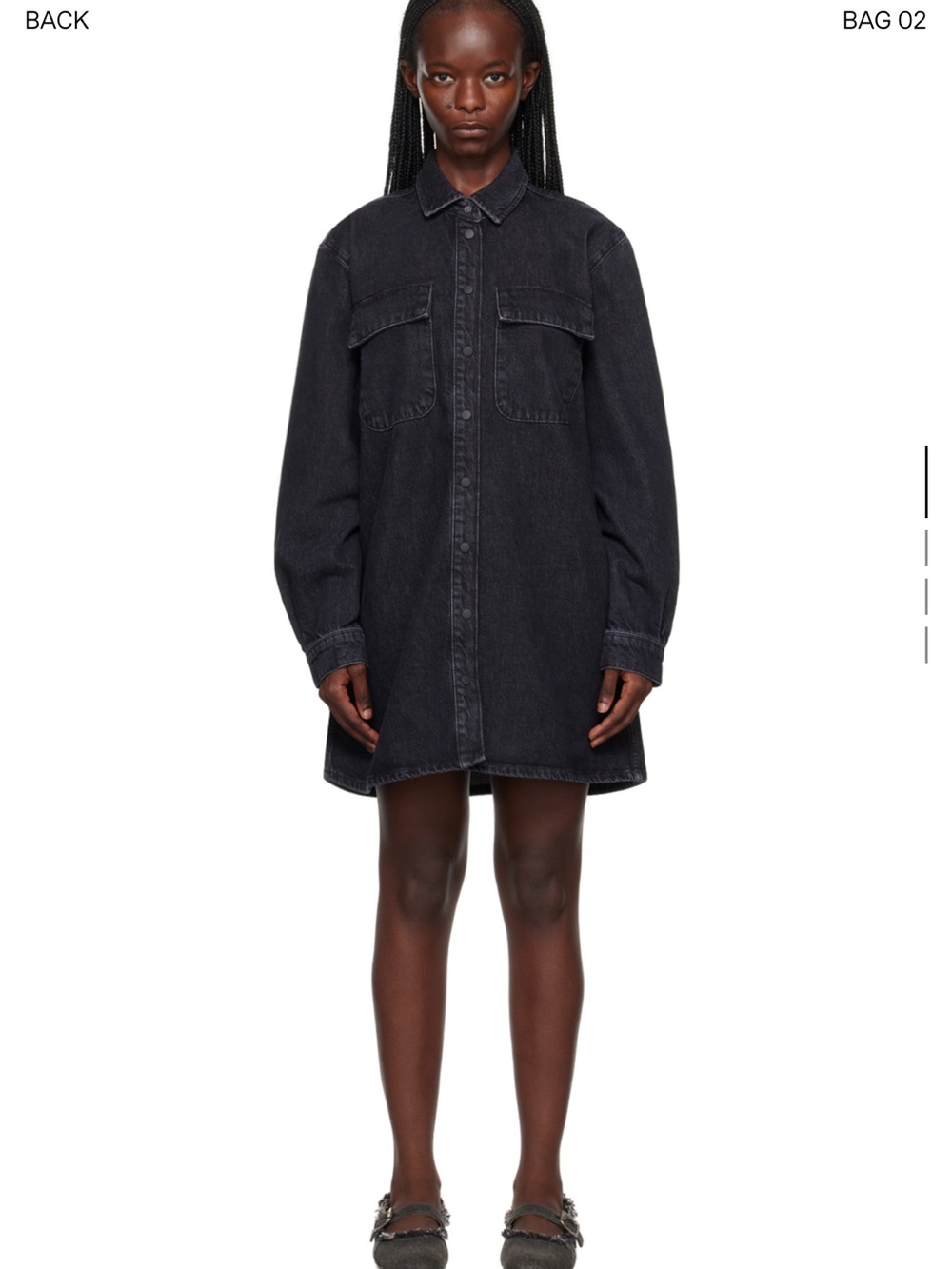 Frame black denim mini dress